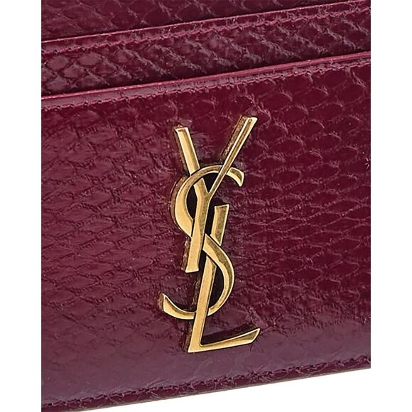 Saint Laurent Monogram Snakeskin Card Case - Picture 3 of 4